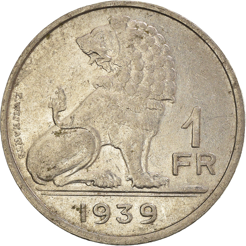 Coin, Belgium, Franc, 1939
