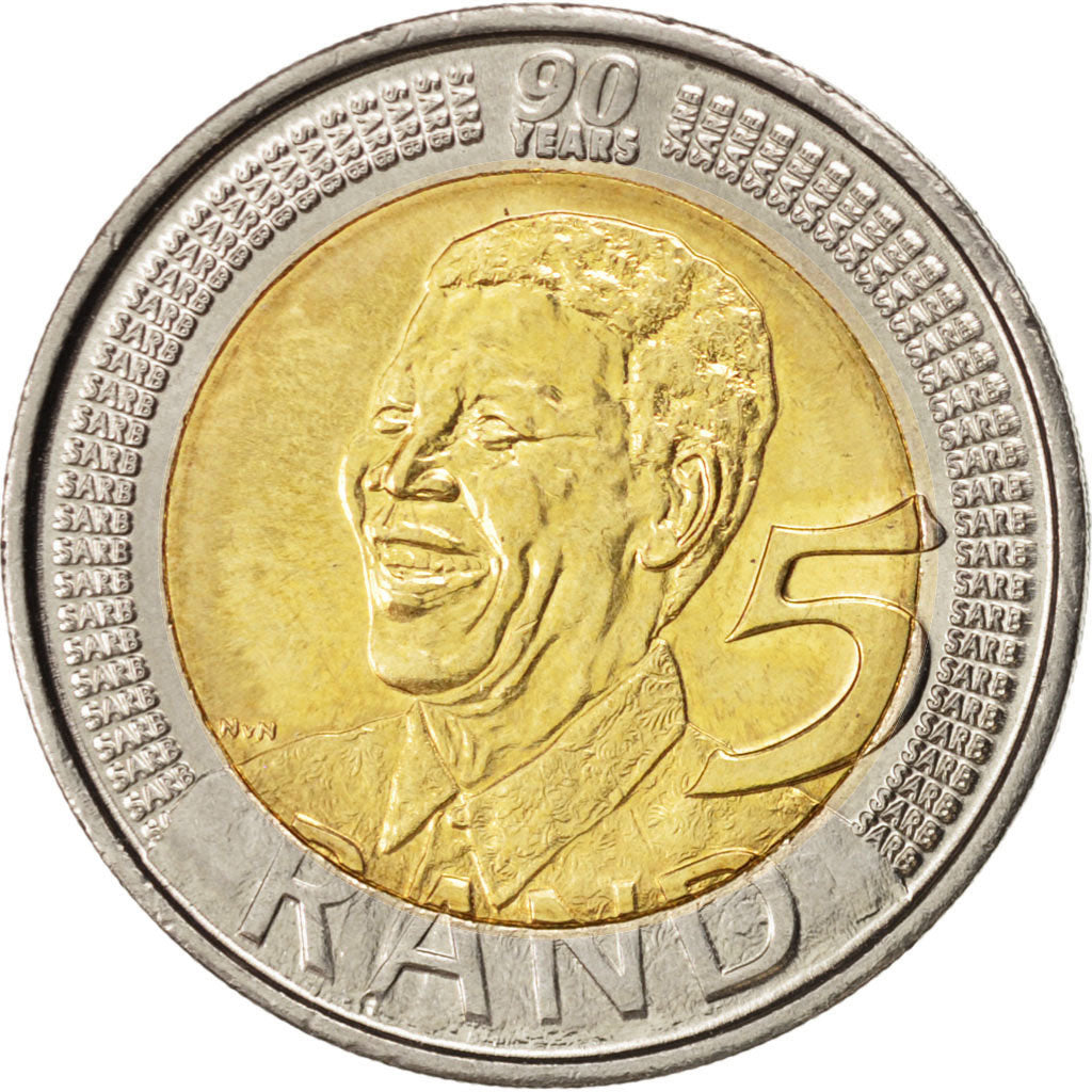 SOUTH AFRICA, 5 Rand, 2008, Pretoria, KM #439, MS(63), Bi-Metallic, 26, 9.51