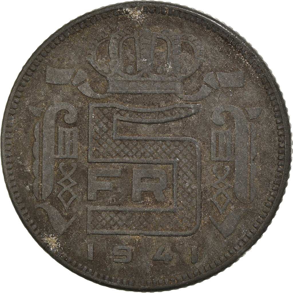 Moneta, Belgia, 5 Francs, 5 Frank, 1941