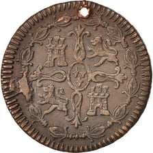 SPAIN, 8 Maravedis, 1814, Jubia, KM #461, AU(50-53), Copper, 9.95