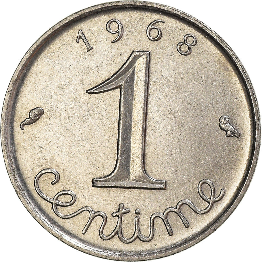 Moneda, Francia, Centime, 1968