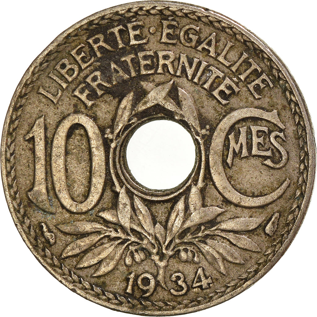 Munten, Frankrijk, 10 Centimes, 1934