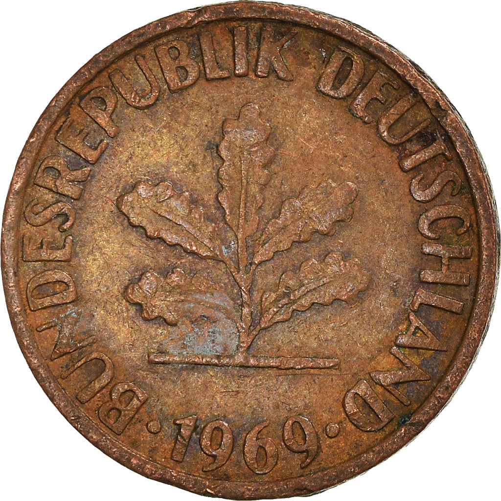 Moneta, Niemcy - RFN, Pfennig, 1969