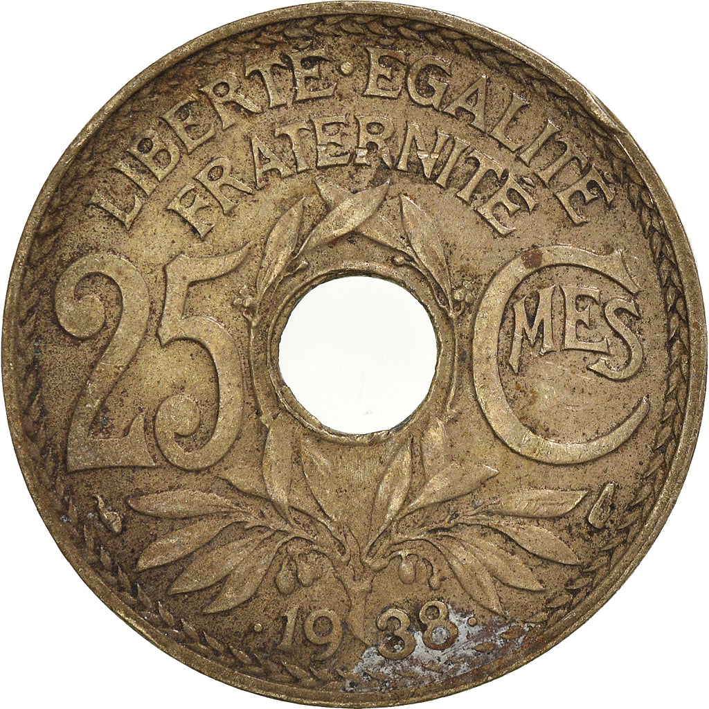 Moneta, Francia, 25 Centimes, 1938