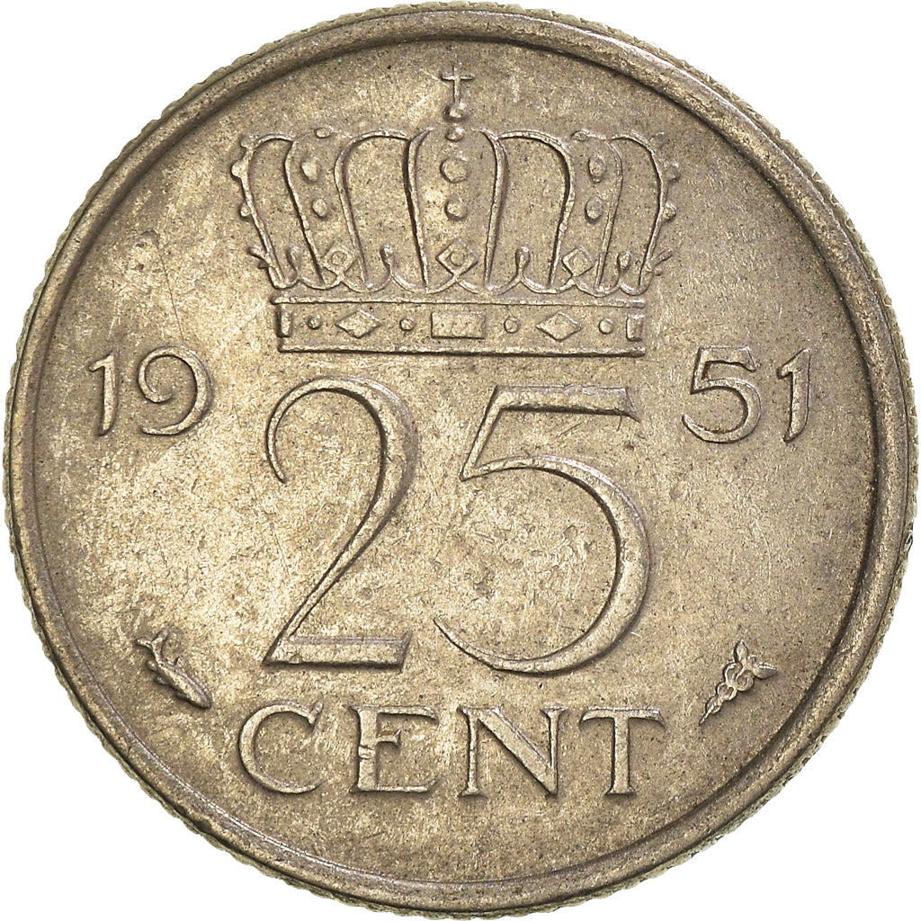 Coin, Netherlands, 25 Cents, 1951
