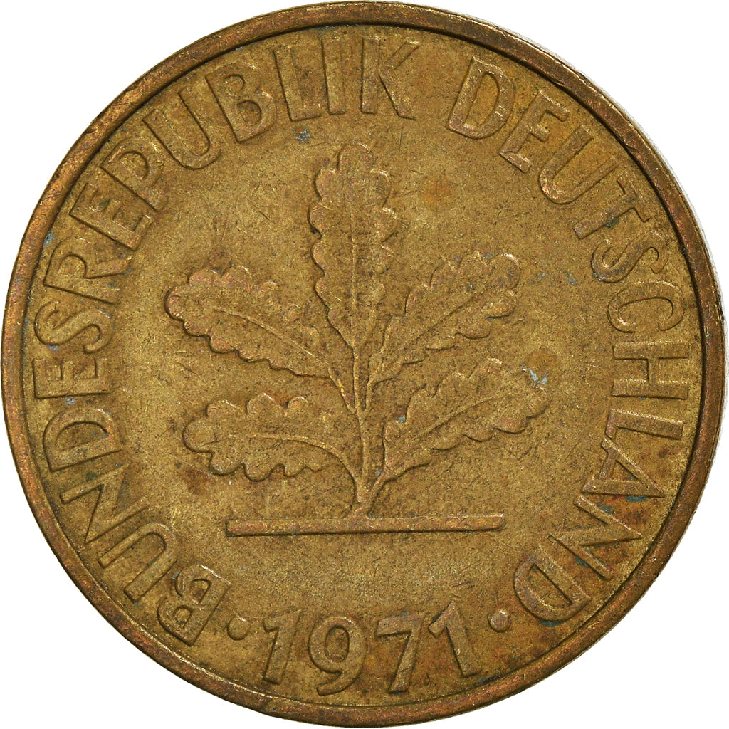 Moneta, GERMANIA - REPUBBLICA FEDERALE, 10 Pfennig, 1971
