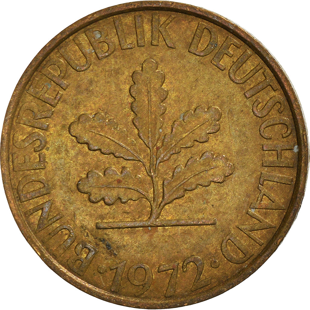 Moeda, ALEMANHA - REPÚBLICA FEDERAL, 10 Pfennig, 1972