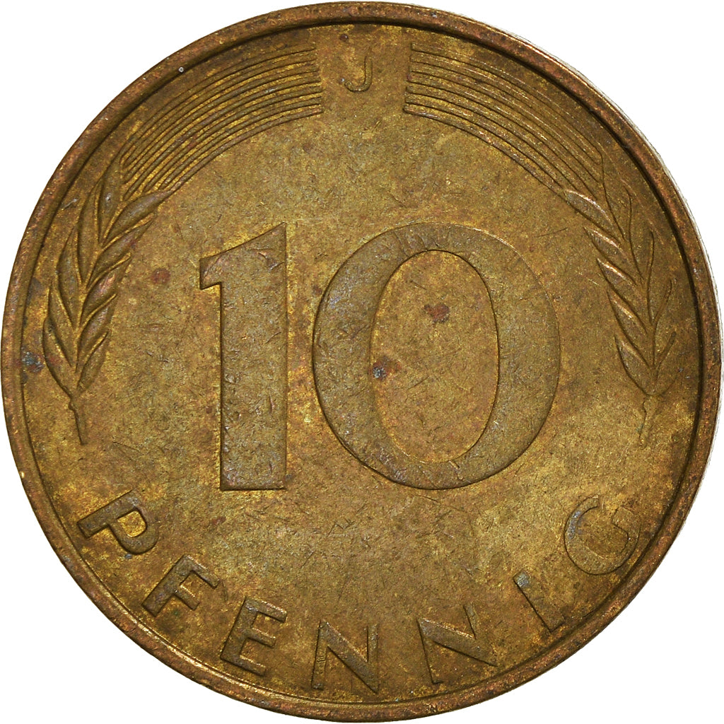 Moeda, ALEMANHA - REPÚBLICA FEDERAL, 10 Pfennig, 1972