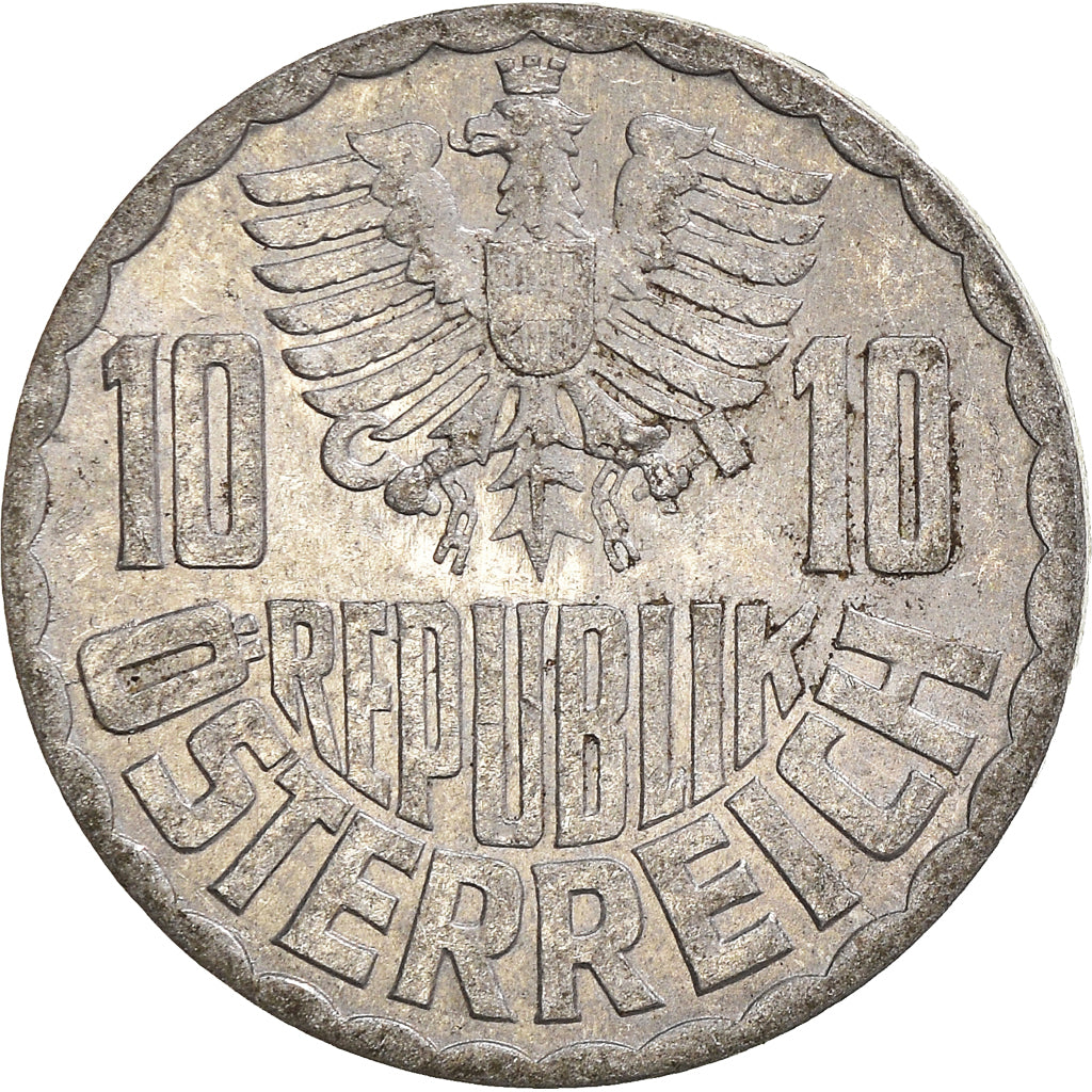 Moeda, Áustria, 10 Groschen, 1966