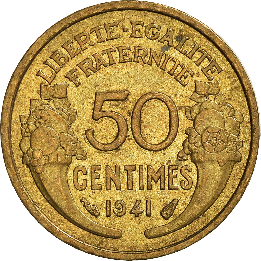 Munten, Frankrijk, 50 Centimes, 1941