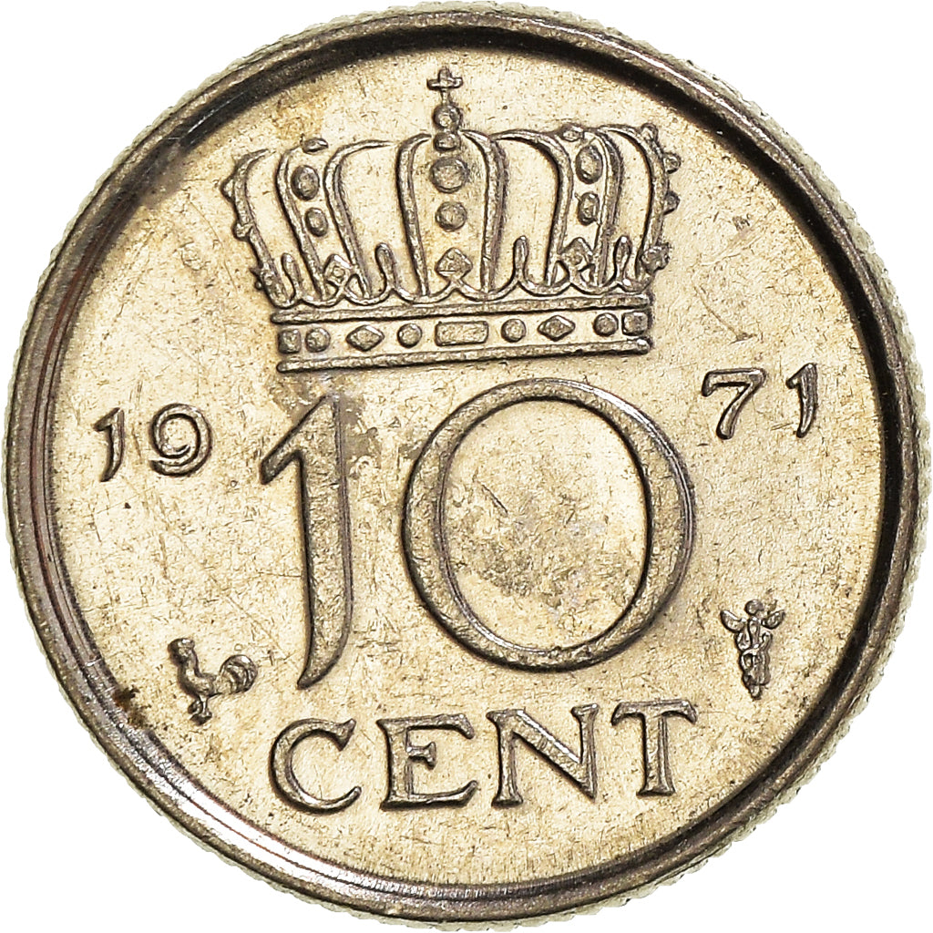 Moneta, Holandia, 10 Cents, 1971