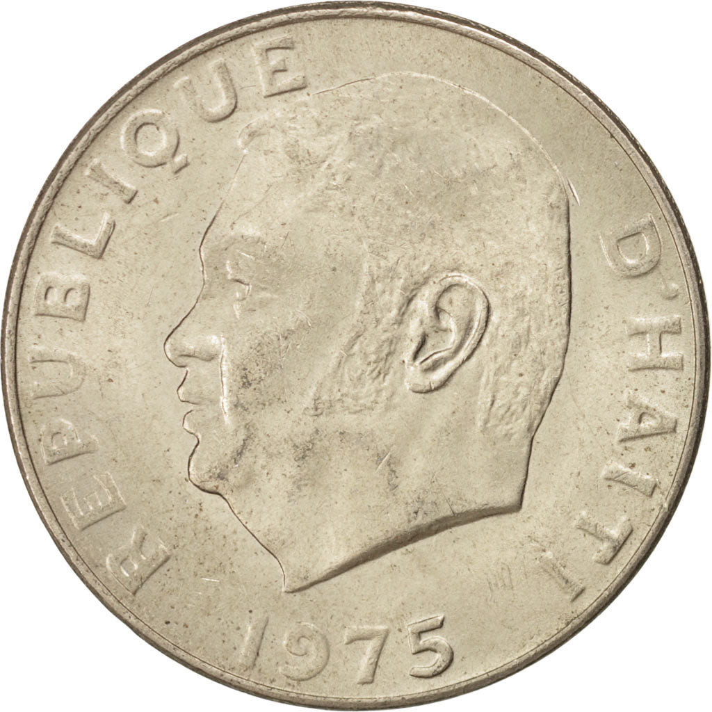 HAITI, 50 Centimes, 1975, KM #101a, MS(60-62), Copper-Nickel-Zinc, 29, 9.66