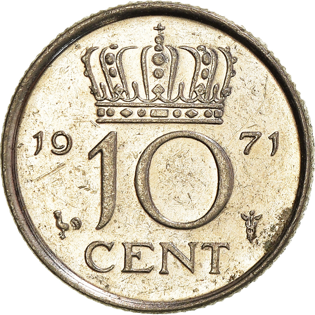 Münze, Niederlande, 10 Cents, 1971