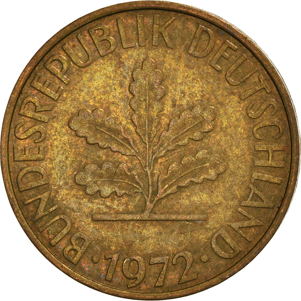 Moneda, ALEMANIA - REPÚBLICA FEDERAL, 10 Pfennig, 1972