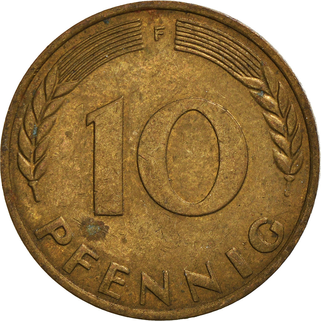 Moneda, ALEMANIA - REPÚBLICA FEDERAL, 10 Pfennig, 1972