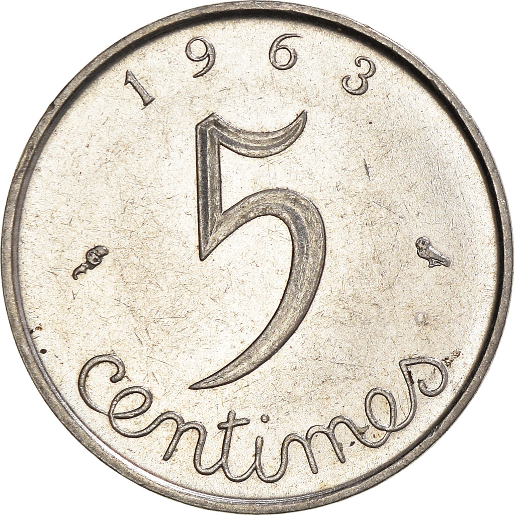 Moneta, Francia, 5 Centimes, 1963