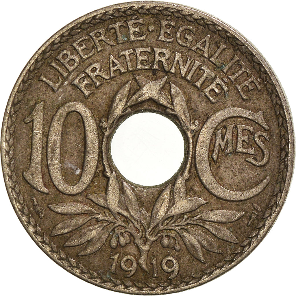 Coin, France, 10 Centimes, 1919