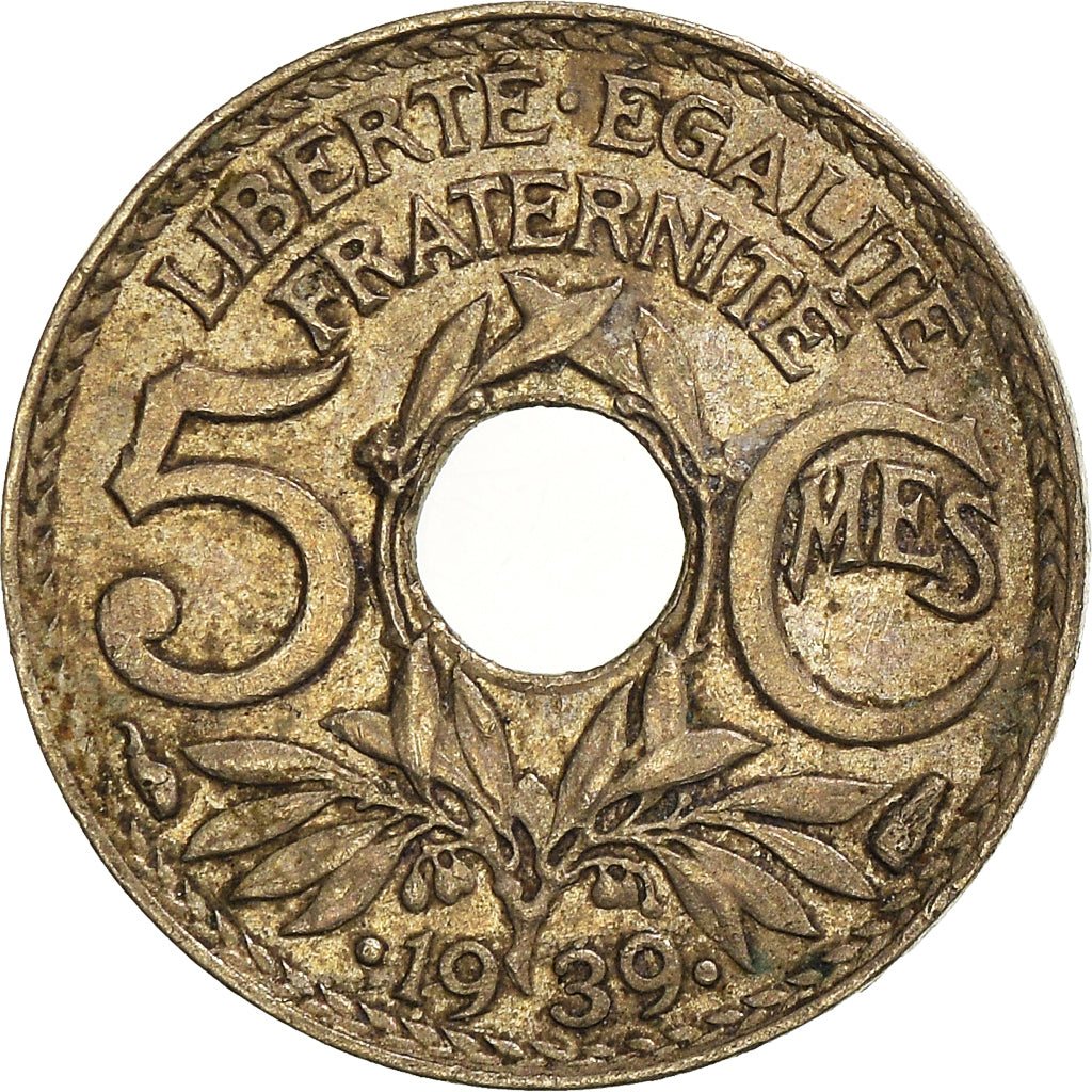 Moneta, Francia, 5 Centimes, 1939