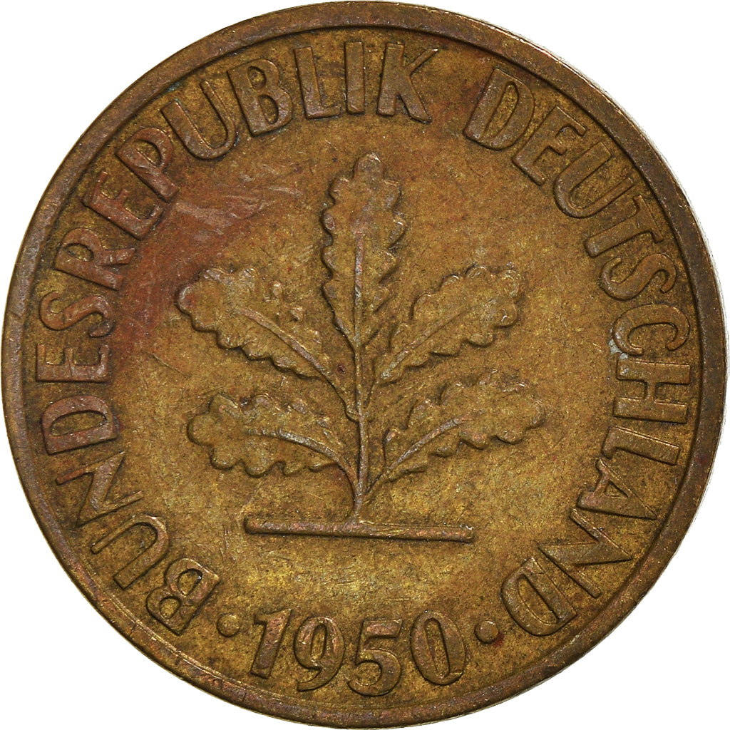 Moneta, GERMANIA - REPUBBLICA FEDERALE, 10 Pfennig, 1950