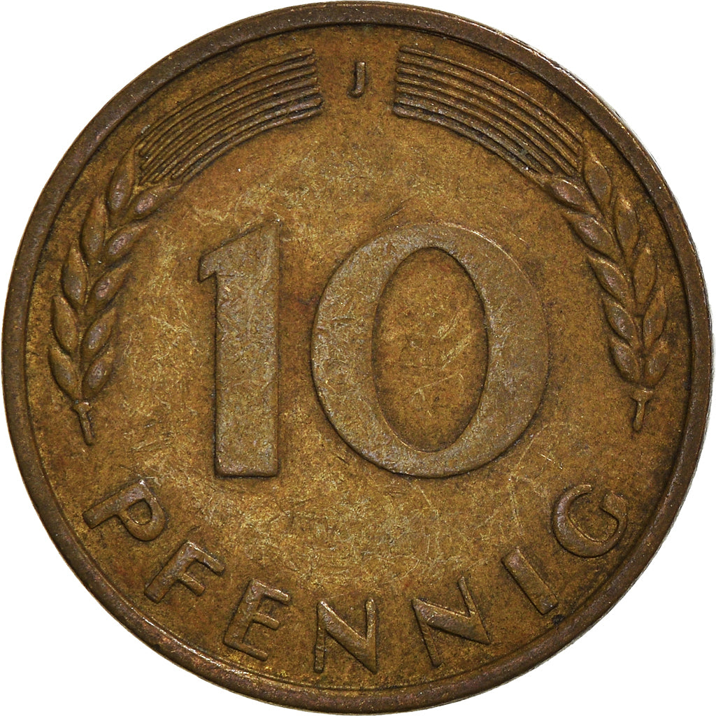 Moneta, GERMANIA - REPUBBLICA FEDERALE, 10 Pfennig, 1950
