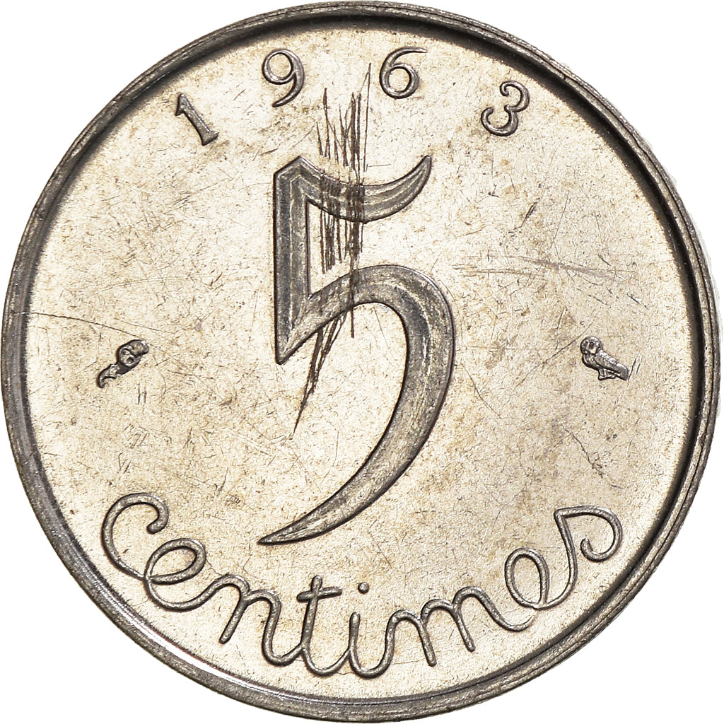 Moneta, Francia, 5 Centimes, 1963