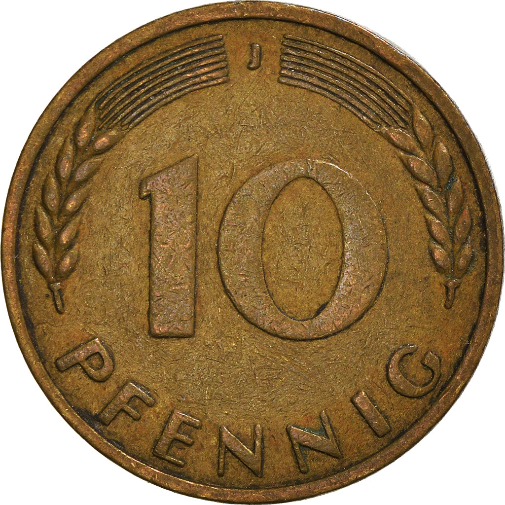 Moneta, GERMANIA - REPUBBLICA FEDERALE, 10 Pfennig, 1950
