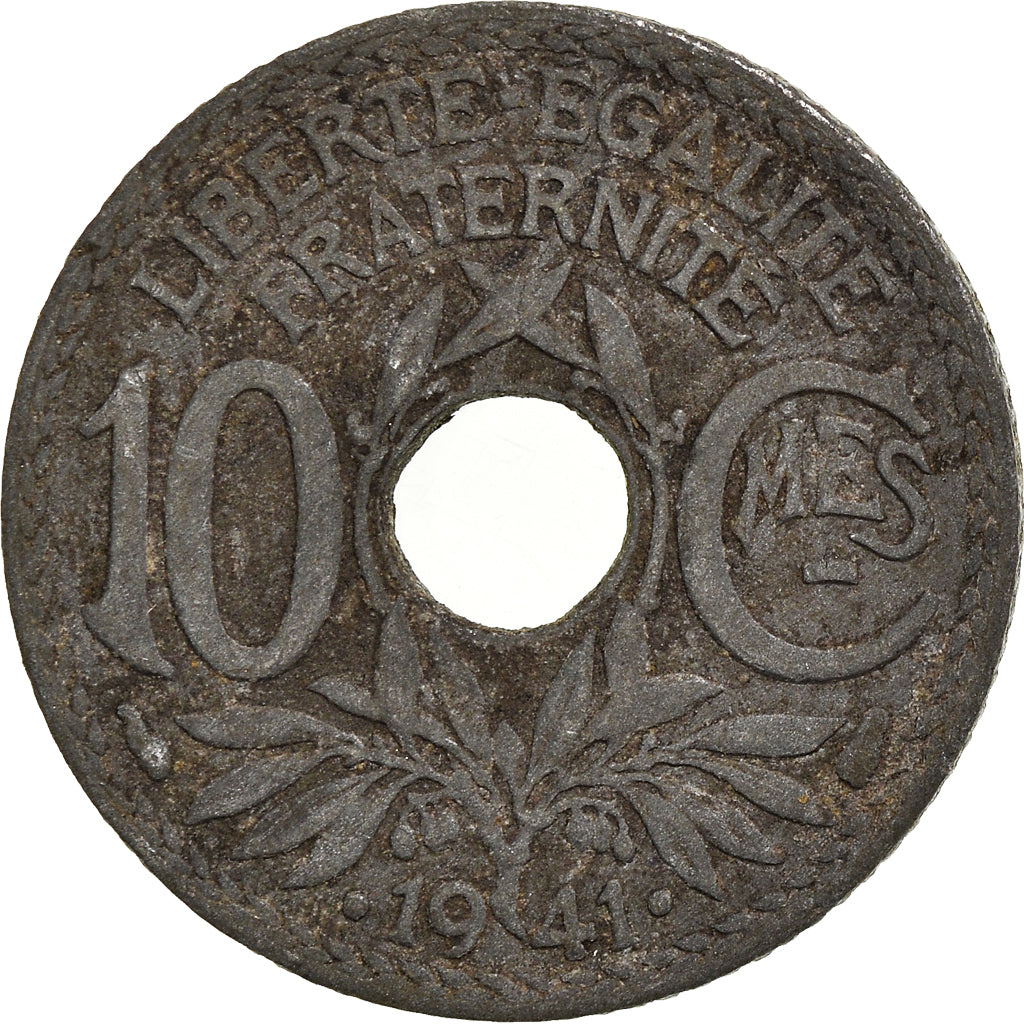 Moeda, França, 10 Centimes, 1941