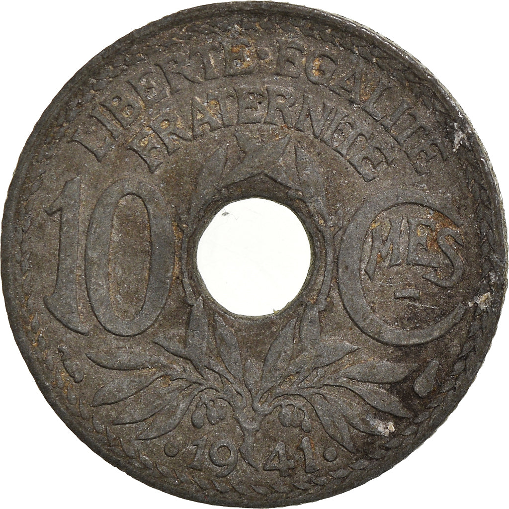 Moeda, França, 10 Centimes, 1941