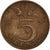 Moneta, Holandia, 5 Cents, 1957