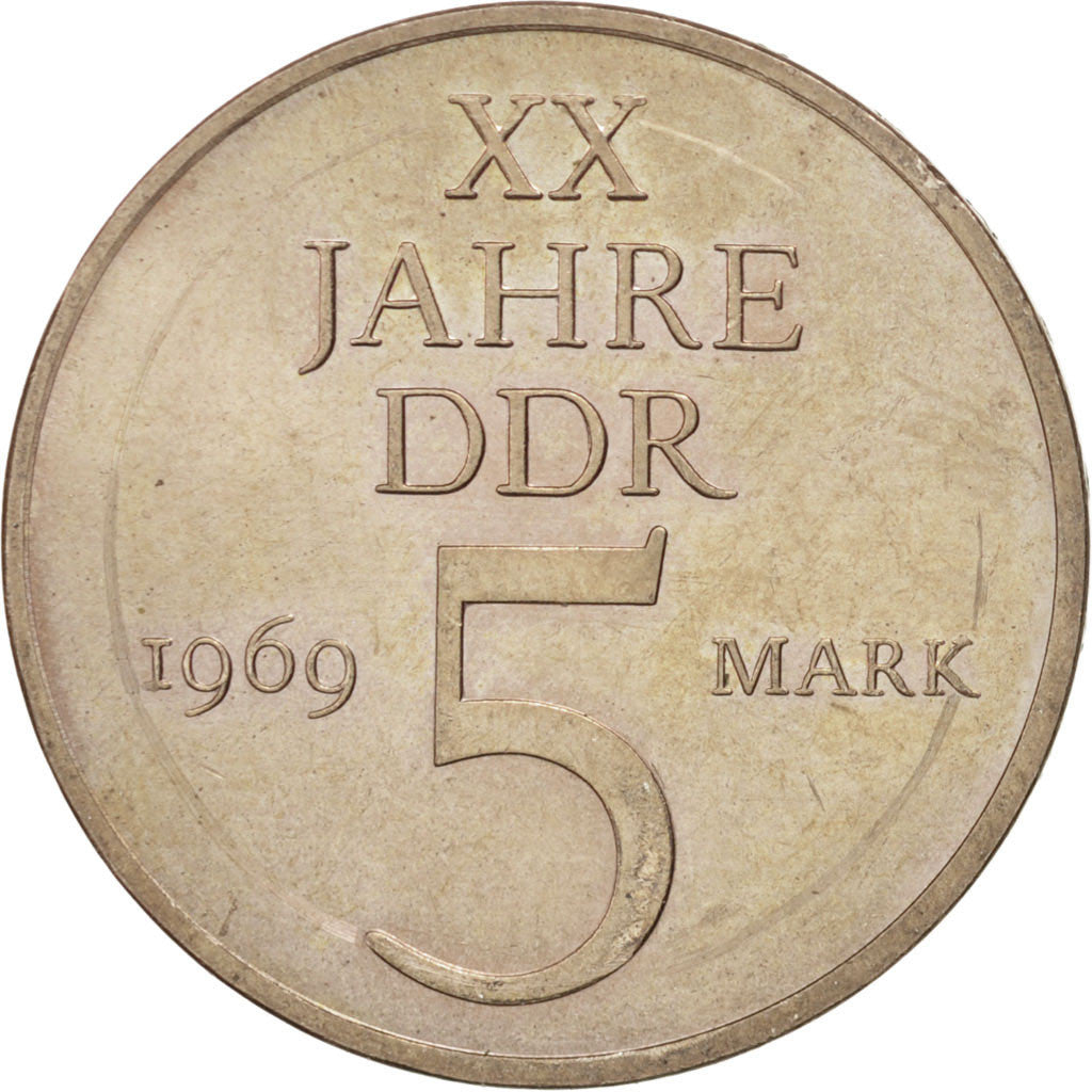 Coin, GERMAN-DEMOCRATIC REPUBLIC, 5 Mark, 1969, MS(60-62), Nickel-Bronze