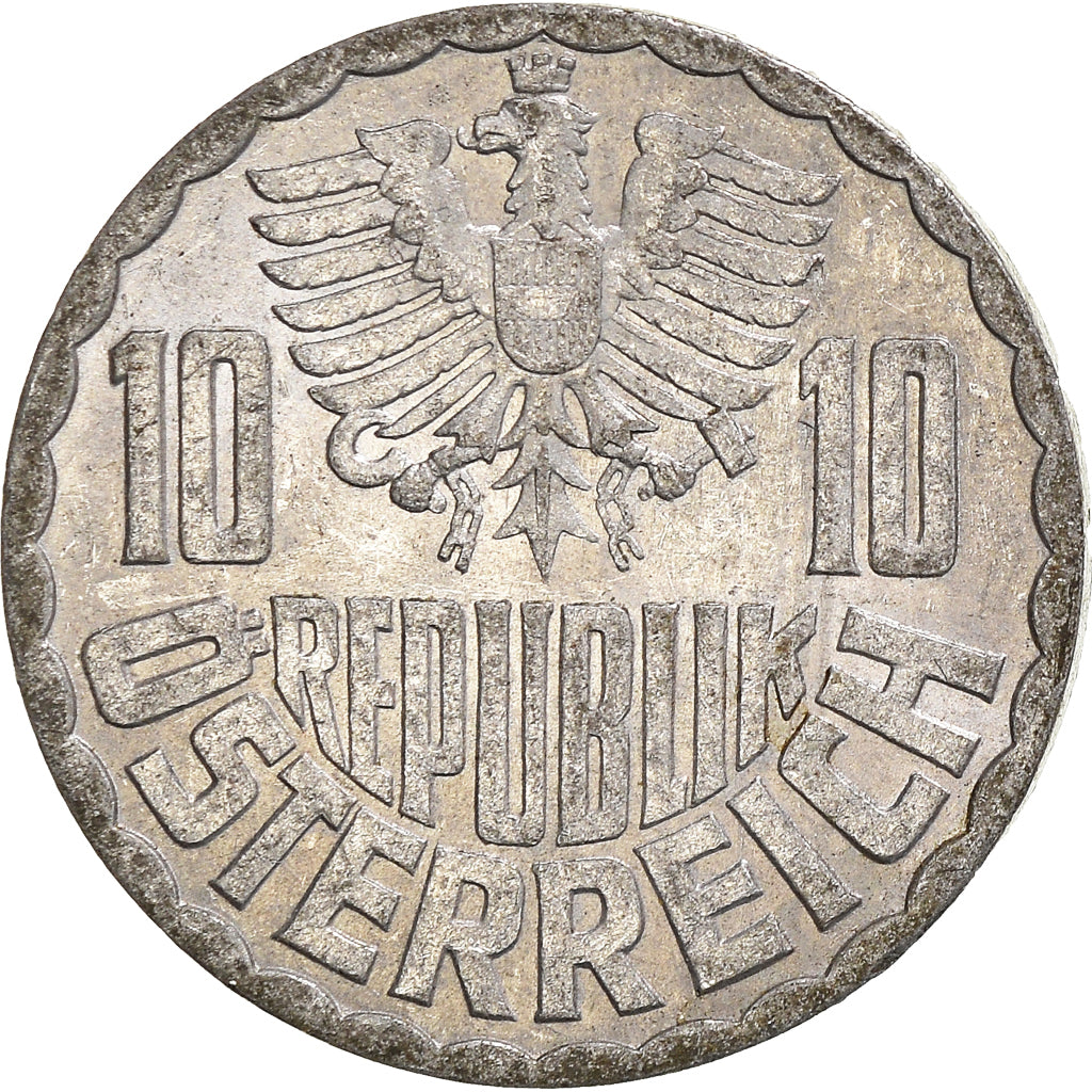 Moeda, Áustria, 10 Groschen, 1963
