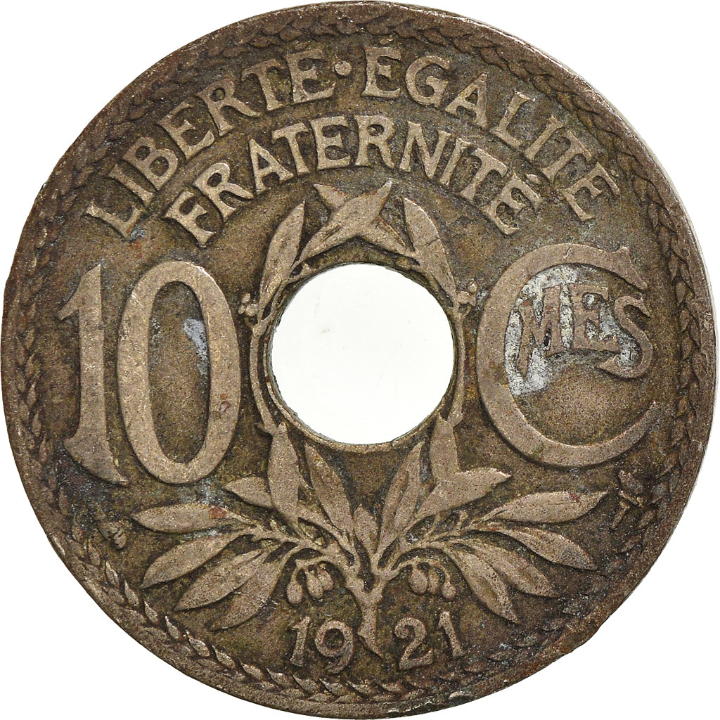 Moneta, Francia, 10 Centimes, 1921