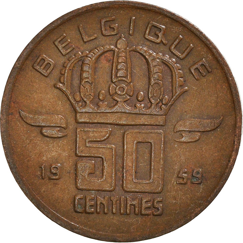 Moneta, Belgio, 50 Centimes, 1959
