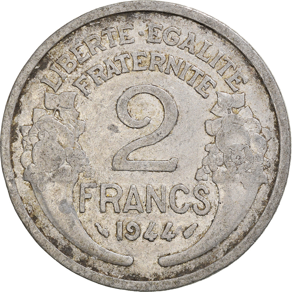 Coin, France, 2 Francs, 1944