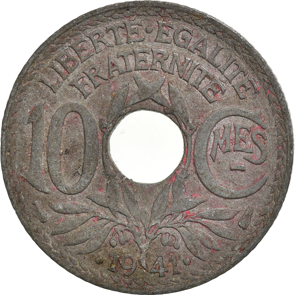 Moeda, França, 10 Centimes, 1941