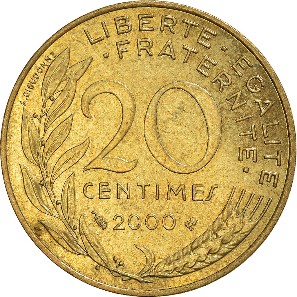 Münze, Frankreich, 20 Centimes, 2000