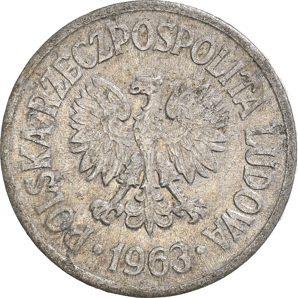 Moneta, Polonia, 10 Groszy, 1963
