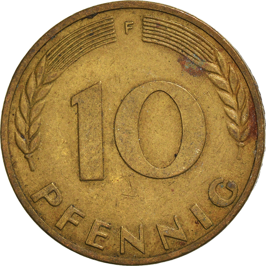 Moneda, ALEMANIA - REPÚBLICA FEDERAL, 10 Pfennig, 1970