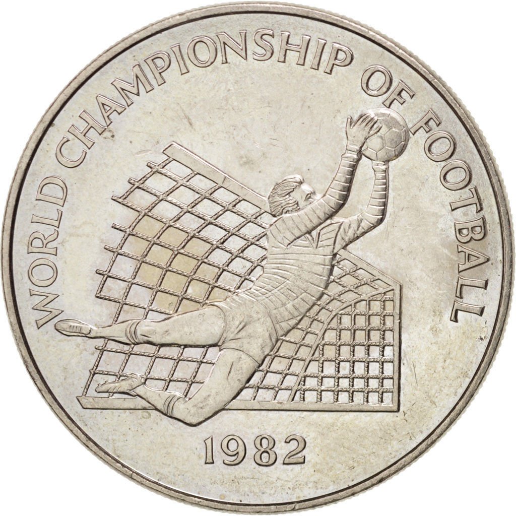 JAMAICA, Dollar, 1982, KM #96, AU(55-58), Copper-Nickel, 16.59