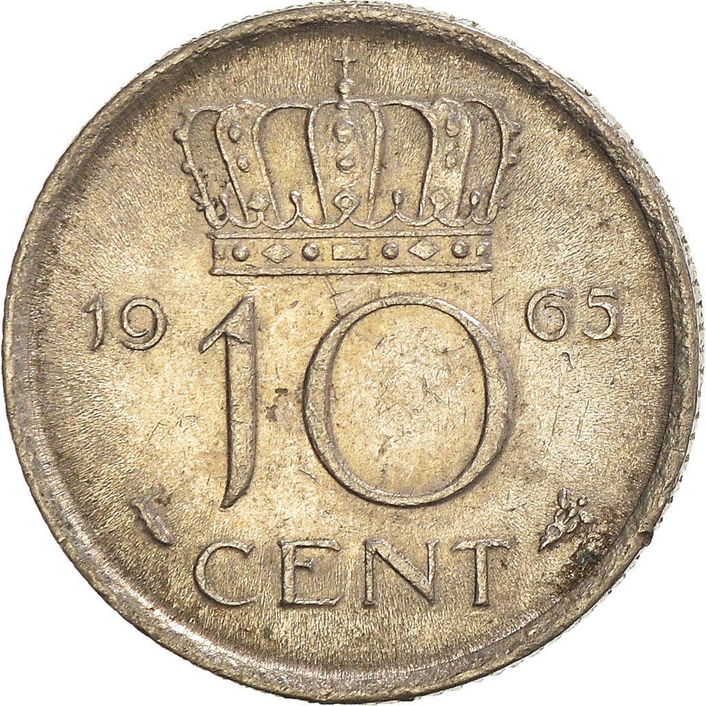Münze, Niederlande, 10 Cents, 1965