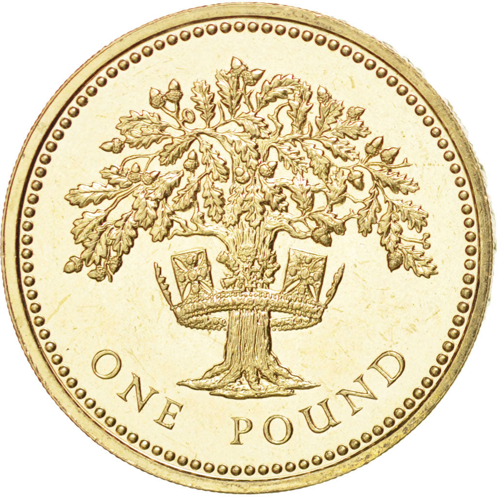 GREAT BRITAIN, Pound, 1987, KM #948, MS(60-62), Nickel-Brass, 22.5, 9.53