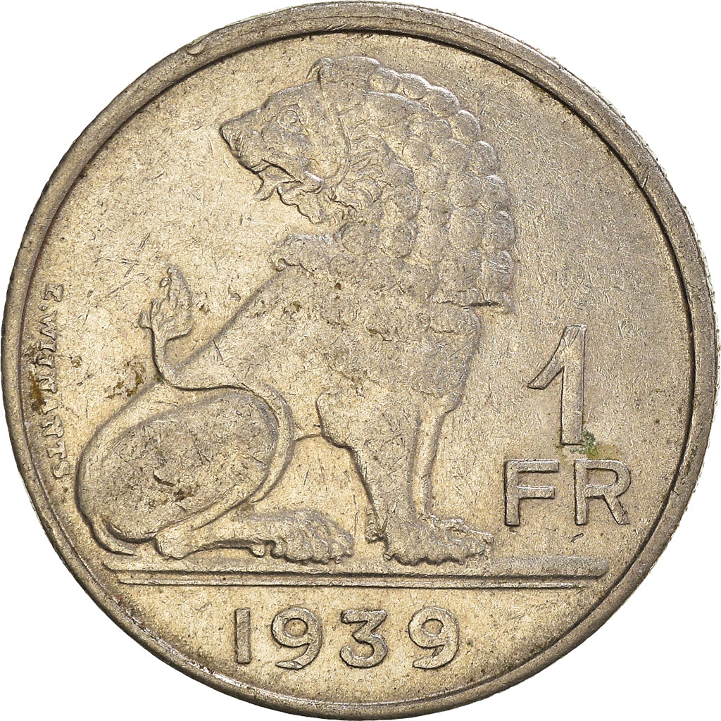 Munten, België, Franc, 1939