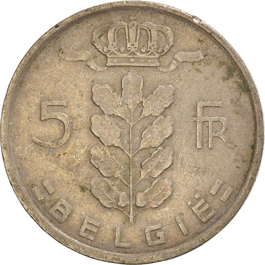 Moeda, Bélgica, 5 Francs, 5 Frank, 1950