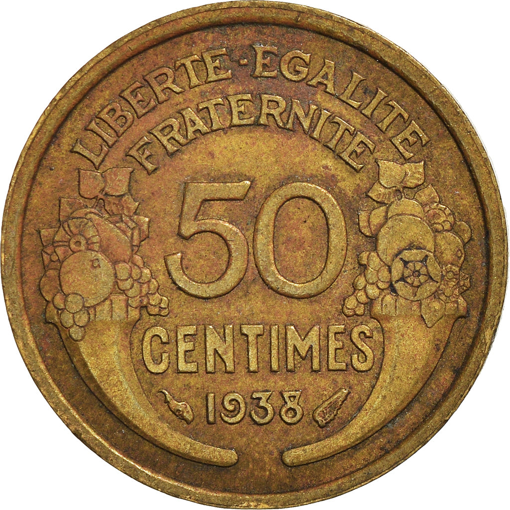 Monnaie, France, 50 Centimes, 1938