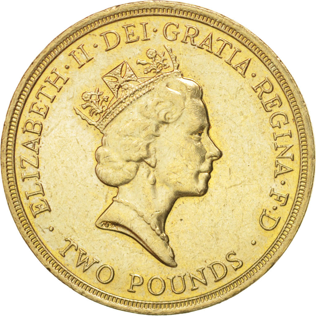 Coin, Great Britain, Elizabeth II, 2 Pounds, 1989, MS(63), Nickel-brass, KM:960