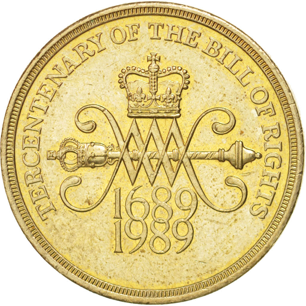 Coin, Great Britain, Elizabeth II, 2 Pounds, 1989, MS(63), Nickel-brass, KM:960