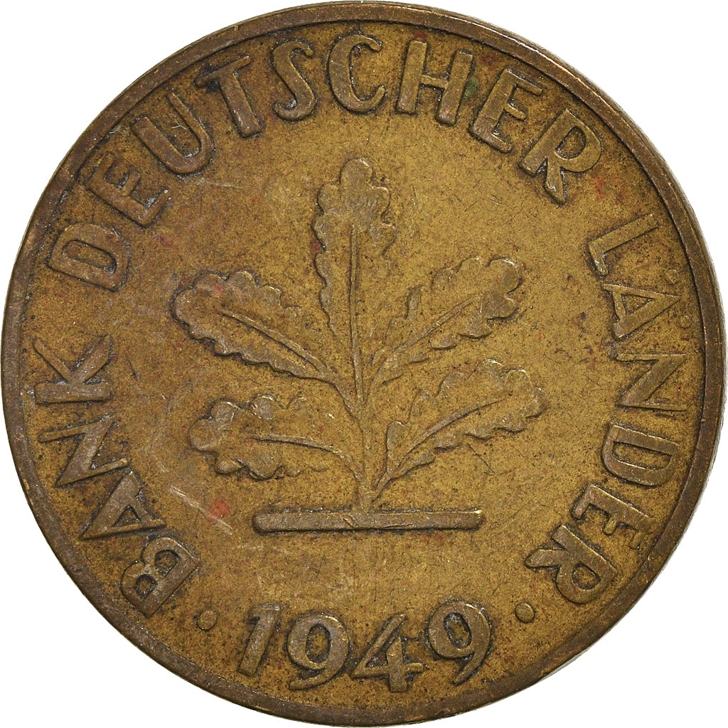 Moneda, ALEMANIA - REPÚBLICA FEDERAL, 10 Pfennig, 1949