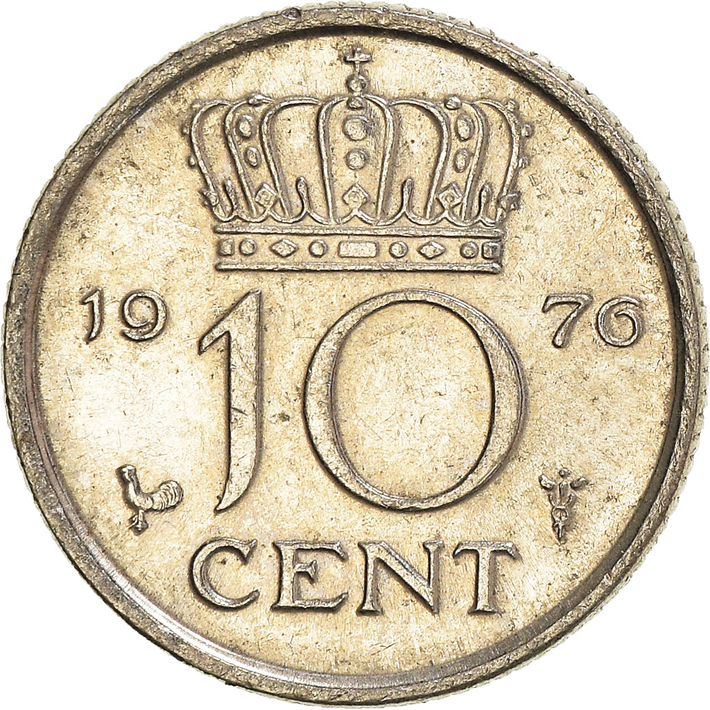 Münze, Niederlande, 10 Cents, 1976