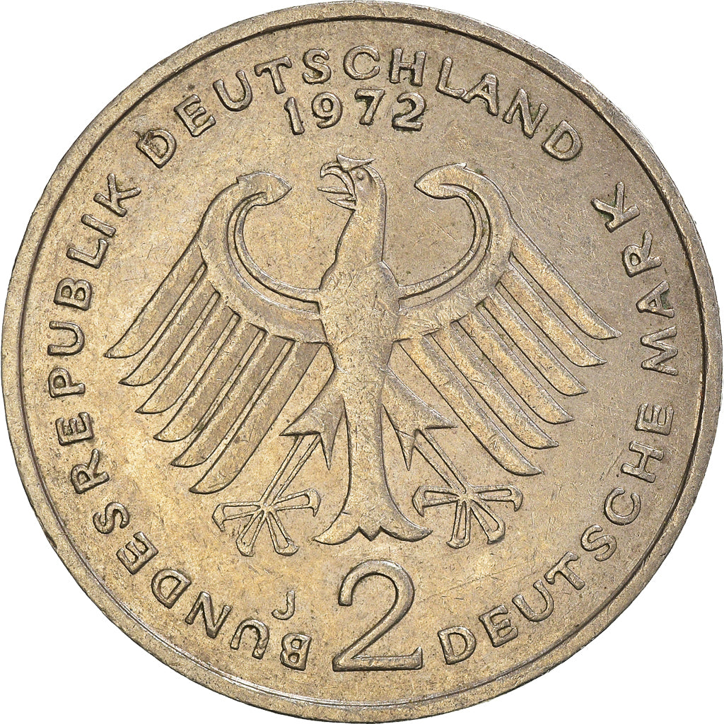 Moneta, GERMANIA - REPUBBLICA FEDERALE, 2 Mark, 1972