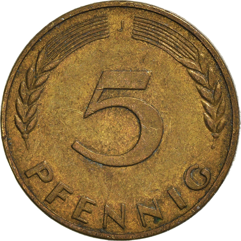 Moneda, ALEMANIA - REPÚBLICA FEDERAL, 5 Pfennig, 1950